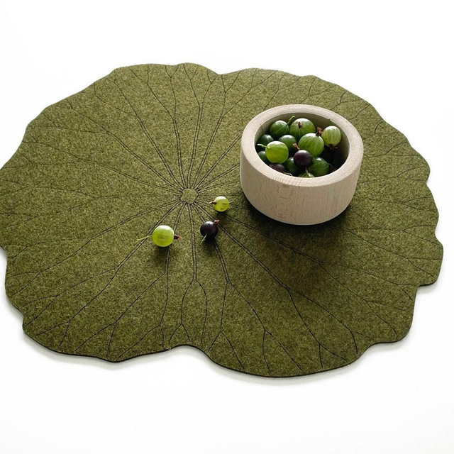 Set Placemats irregular shape /"leaf...