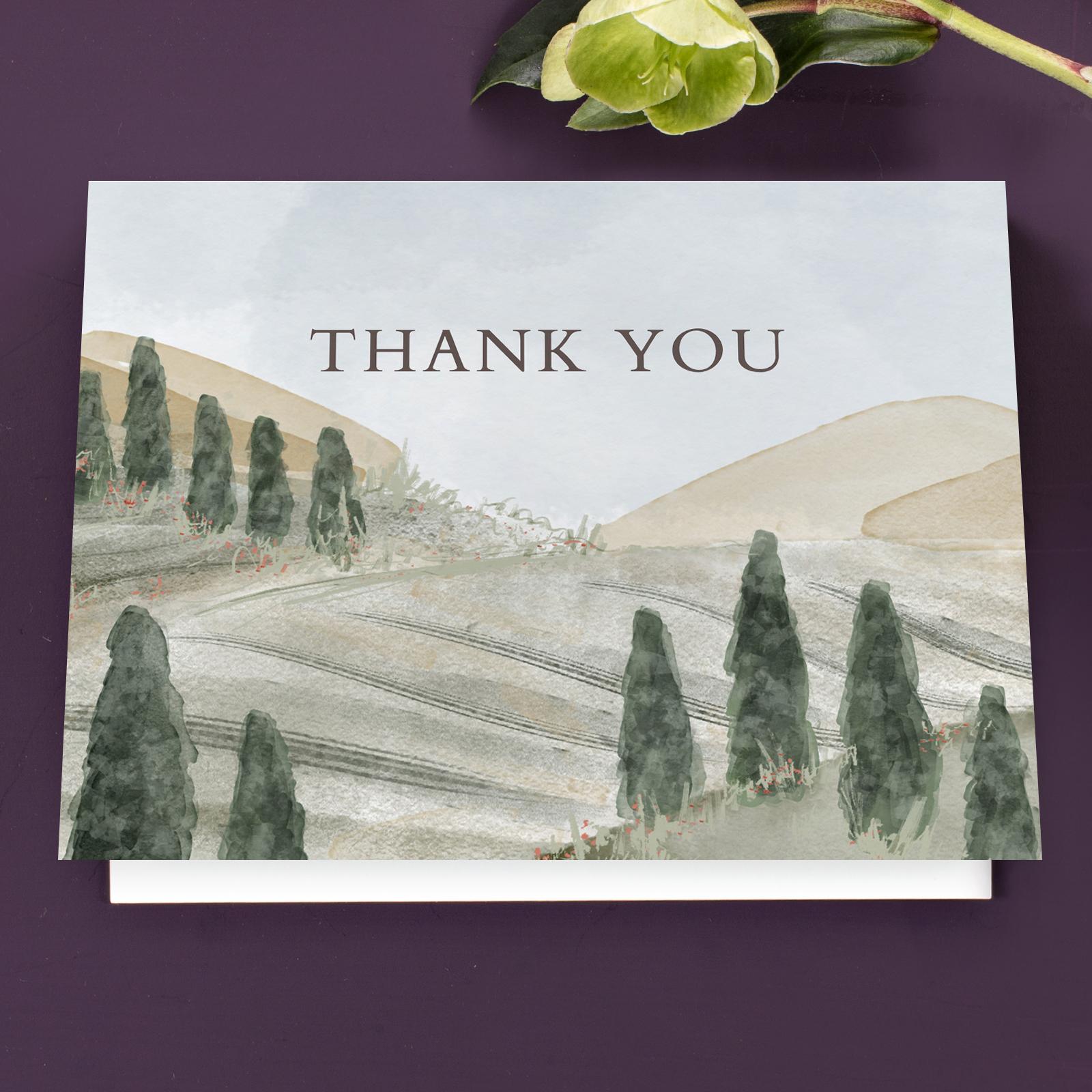 Zola Thank You Cards Oakhurst Landscape
