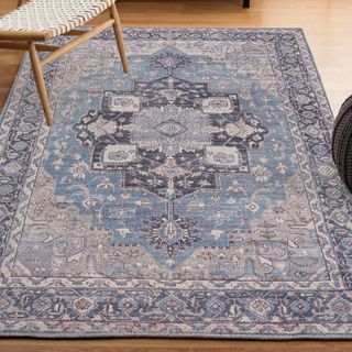 Maris Ornate Medallion Washable Area Rug