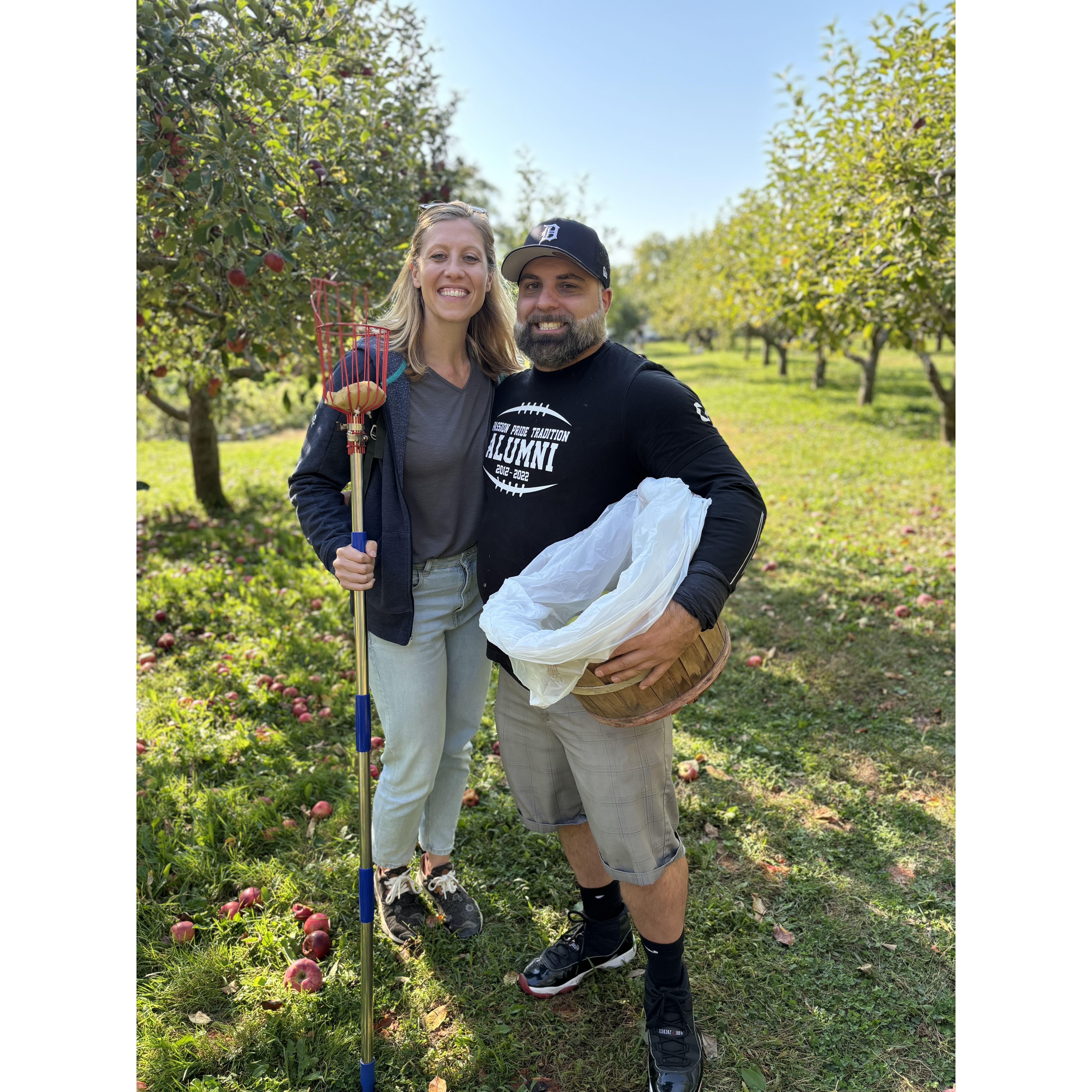 Chris' favorite season is fall. A local, high school footfall game followed by apple picking with friends made a perfect day.