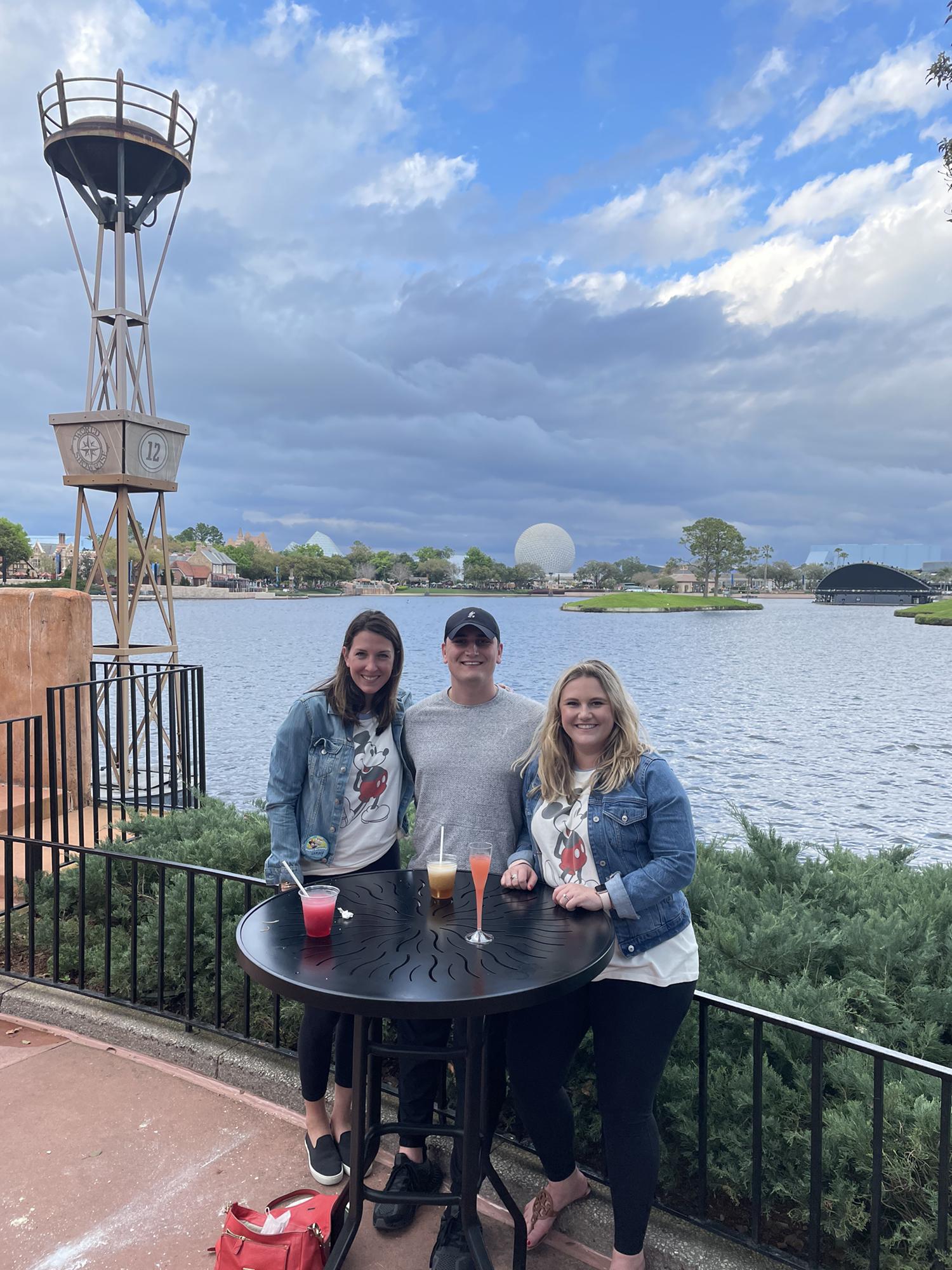 Stephie, Sammy & Jack drinking around the world @ Epcot