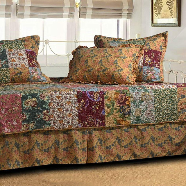 Greenland Home Fashions Antique Chic 5-Piece Daybed Quilt Set, Multicolor