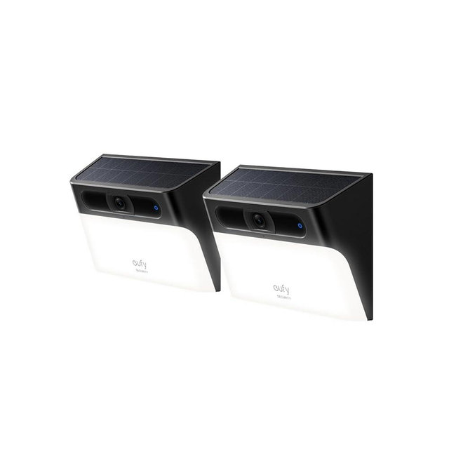 eufy Security Solar Wall Light Cam S120 (2-Pack), Solar Security Cameras Wireless Outdoor, 2K Camera, Forever Power, Motion Activated Light, AI Detection, IP65 Waterproof, Spotlight, No Monthly Fee