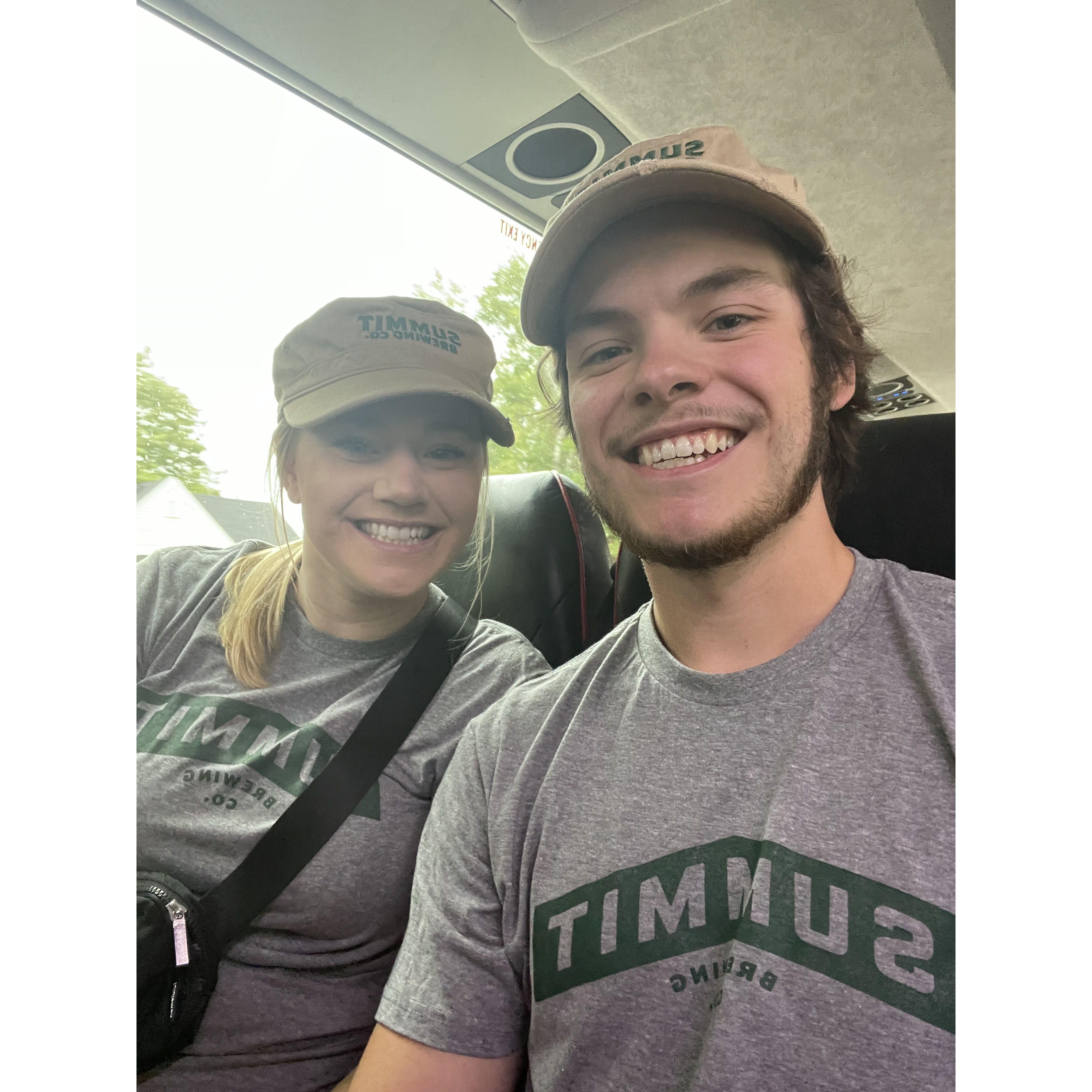 Headed to our first beer slinging shift at the MN State Fair