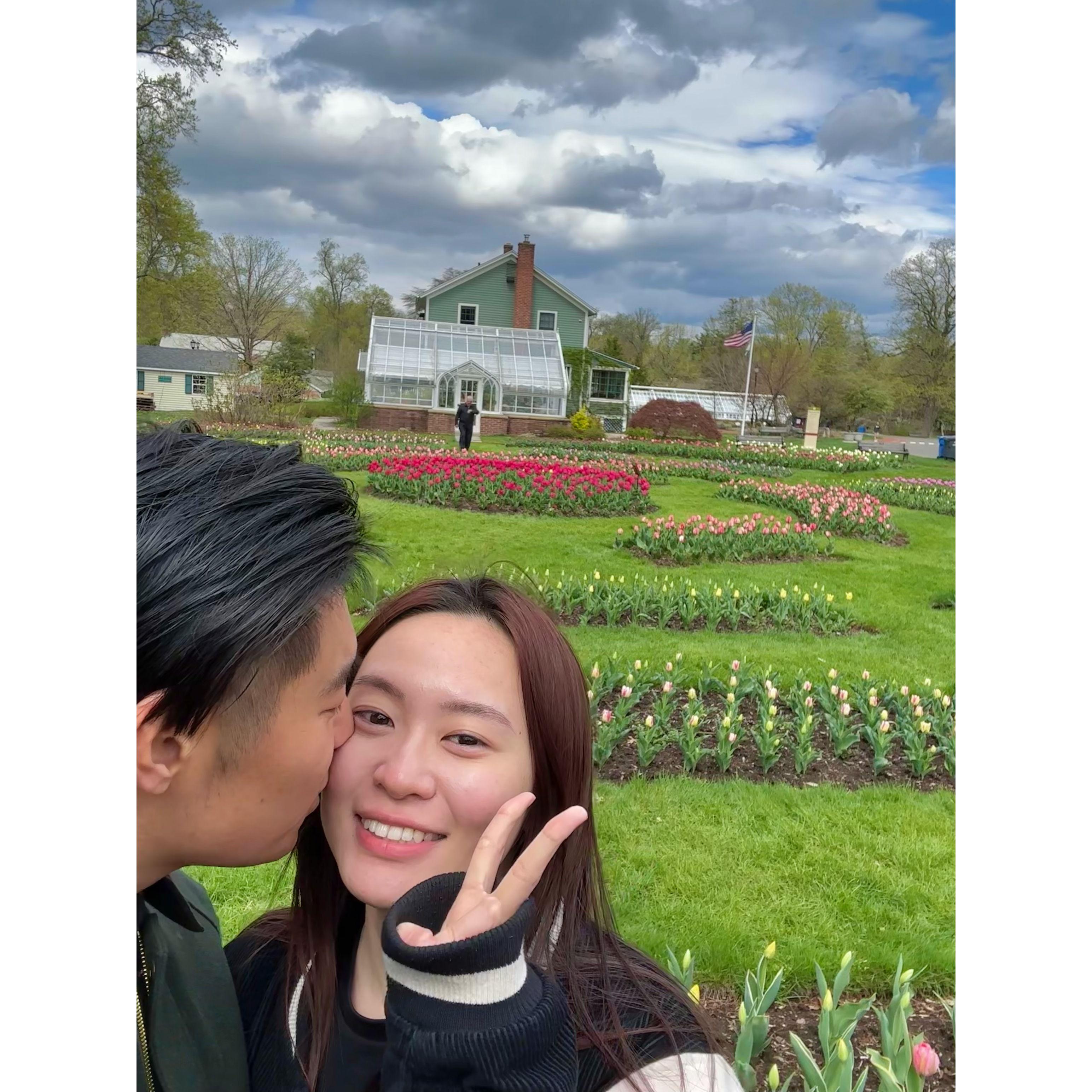 Our second date at Springfield Rose Garden!