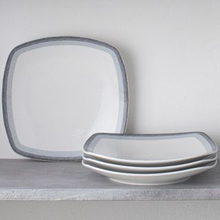 Colorscapes Layers Square Dinner Plate, Set of 4