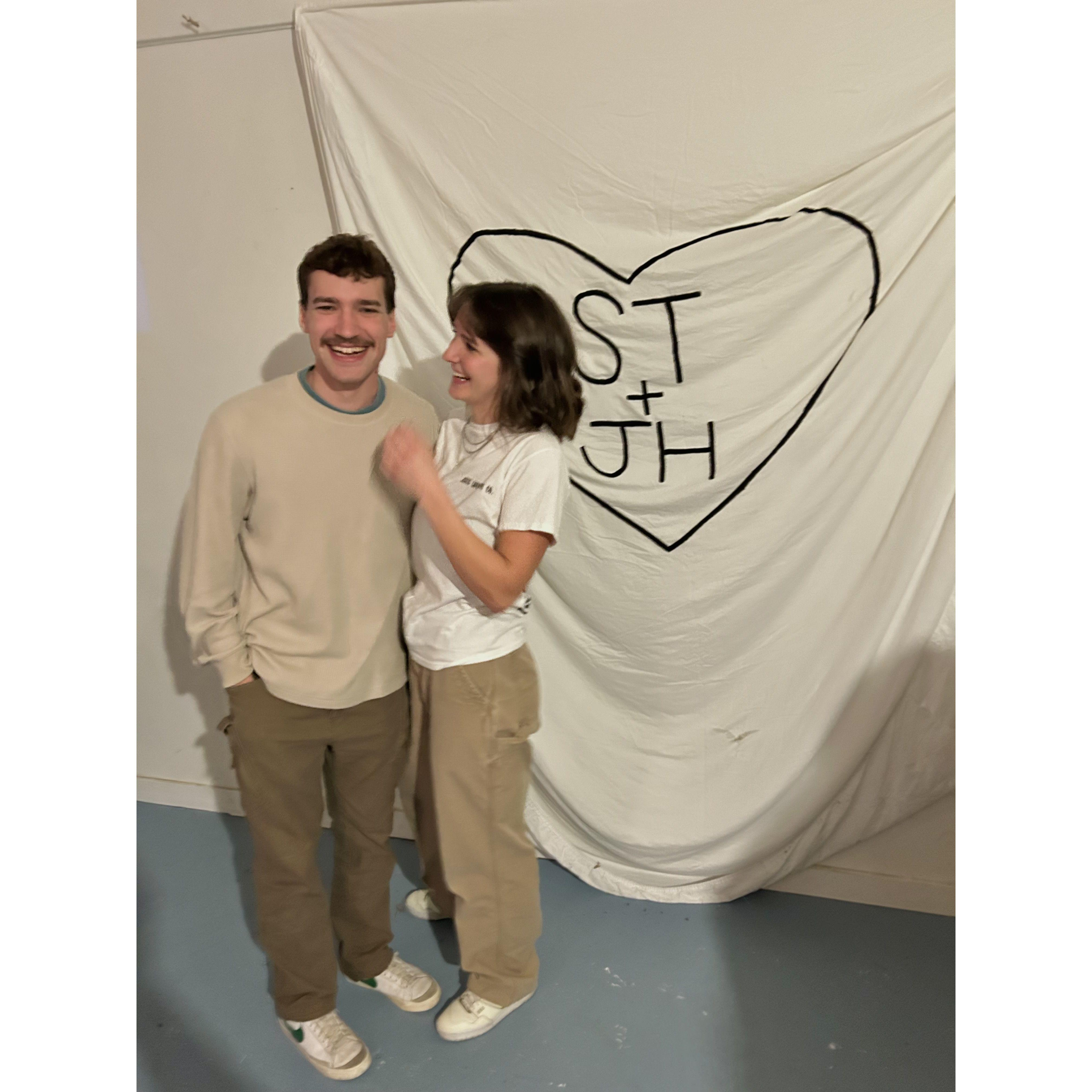 This was at a worship night that we led at our favorite local coffee shop!