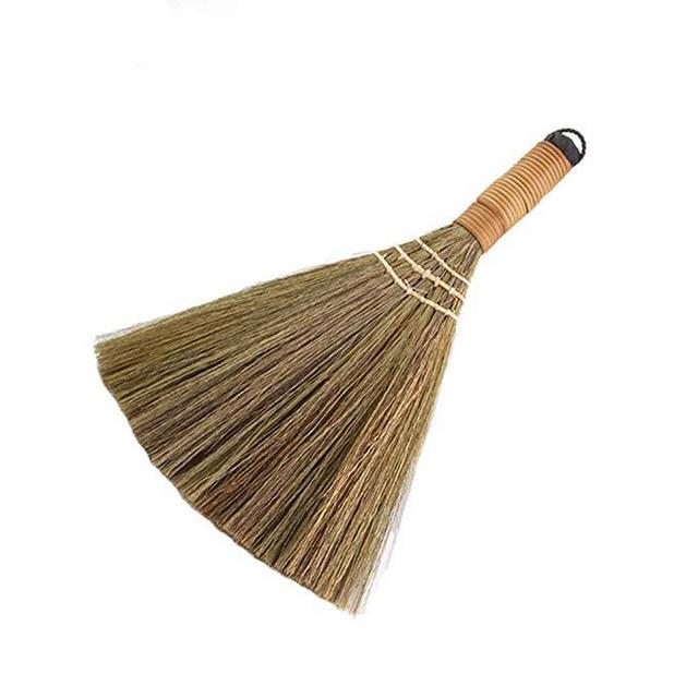 Arbor Home MXY Soft Handmade Broom With Solid Wood Handle Retro Nature No Static Electricity Sweeping Broom Sofa, Car, Corner And More 12.2 Inches Long