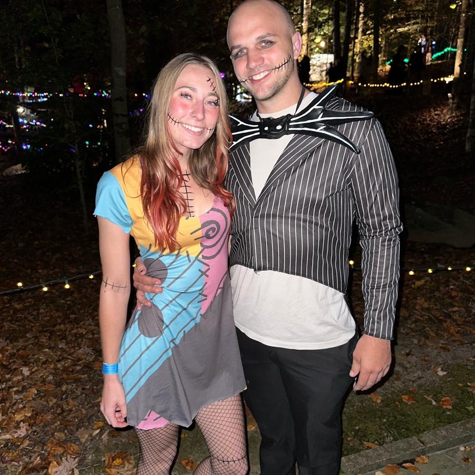 Our first Halloween together - we went as Jack and Sally from the Nightmare Before Christmas