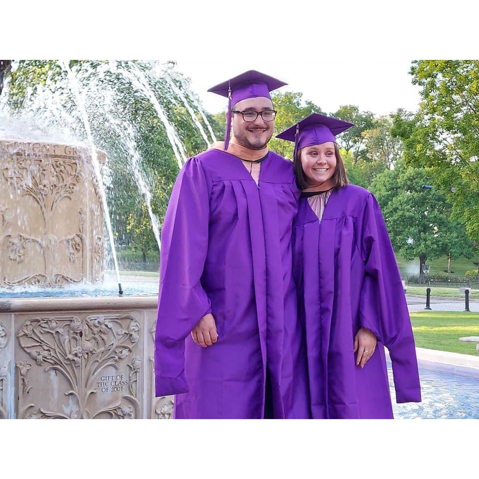 Celebrating our grad school graduations! Steve received his M.S. in 2020, and Allie in 2021. Given the pandemic we had a joint celebration in 2021!