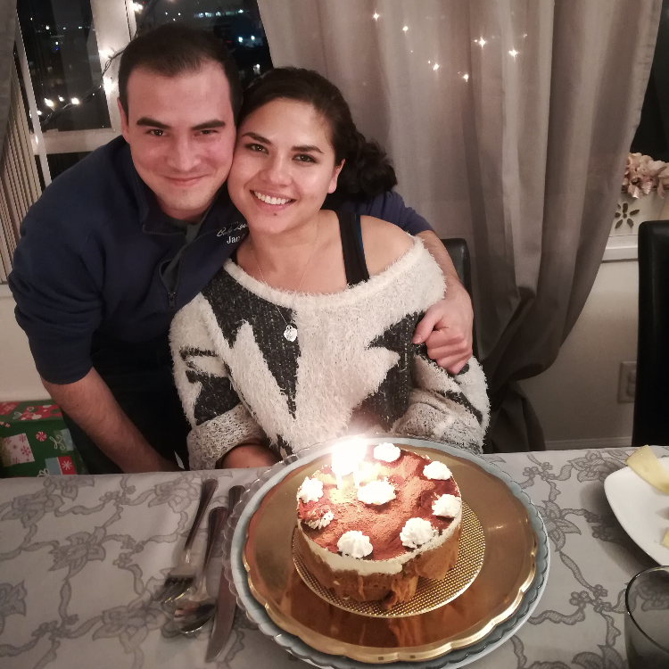 In case you didn't know, Shannon's favorite food is pasta, so we took a pasta making class for our second anniversary. The lovely, thoughtful chef, Luna, made us a cake as a surprise!