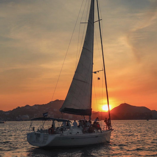 Sunset Sailing On Our Honeymoon