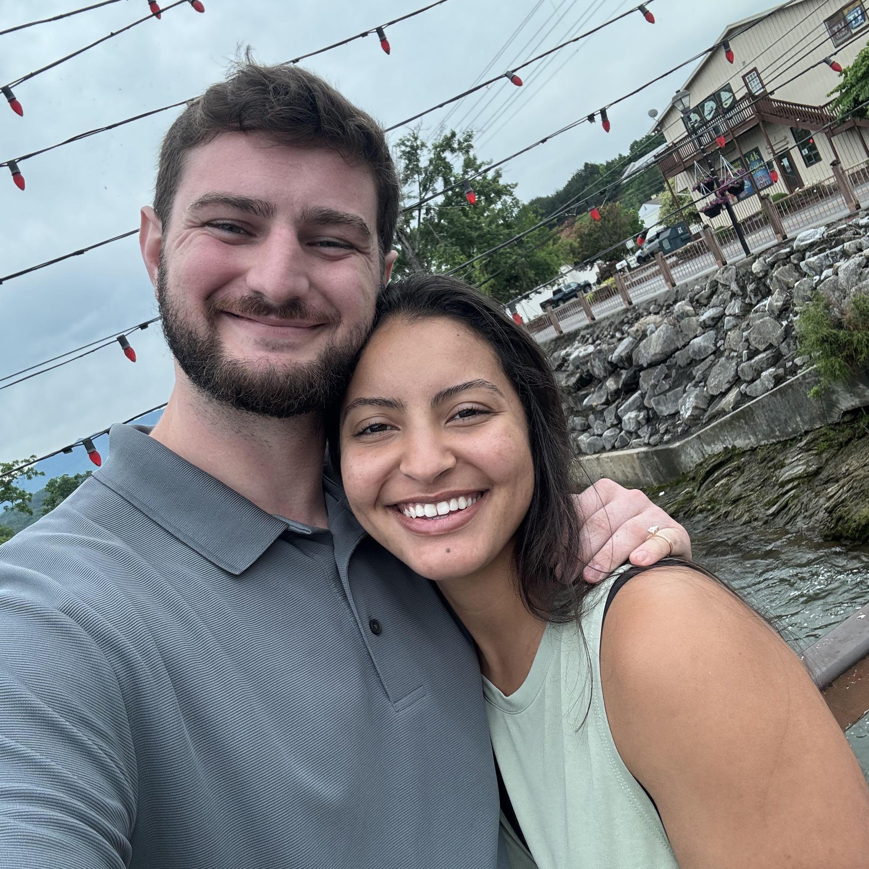 Just seconds before Jake proposed, flaunting the ring around!