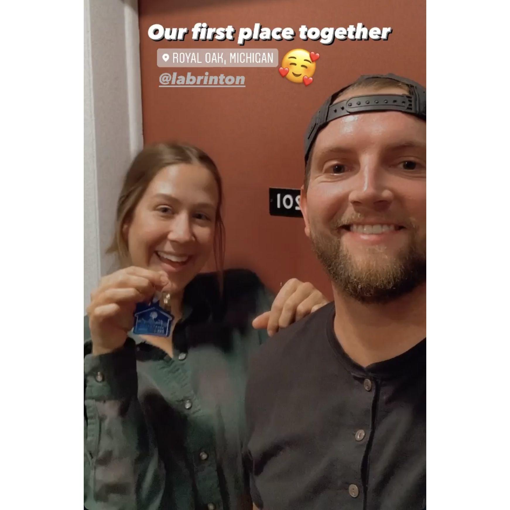 February 2022: Moved into our first apartment together :)