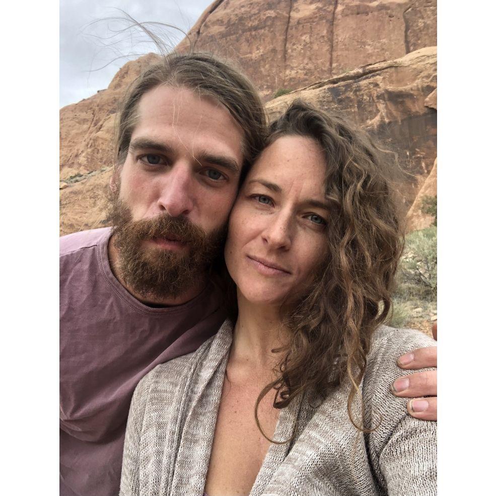 This was our first photo taken together. I remember Ammon didn't really want to take the photo. ;) Moab Utah