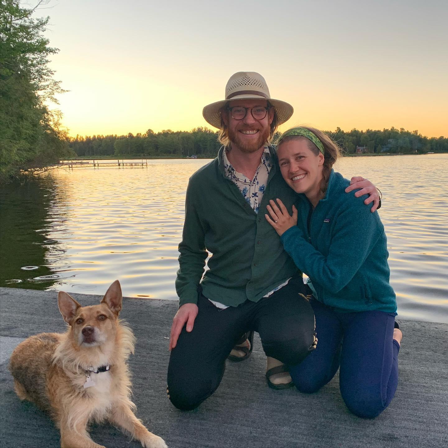 Our engagement! Nick proposed at Erin's family cabin, which just so happens to be located on Diamond Lake :)