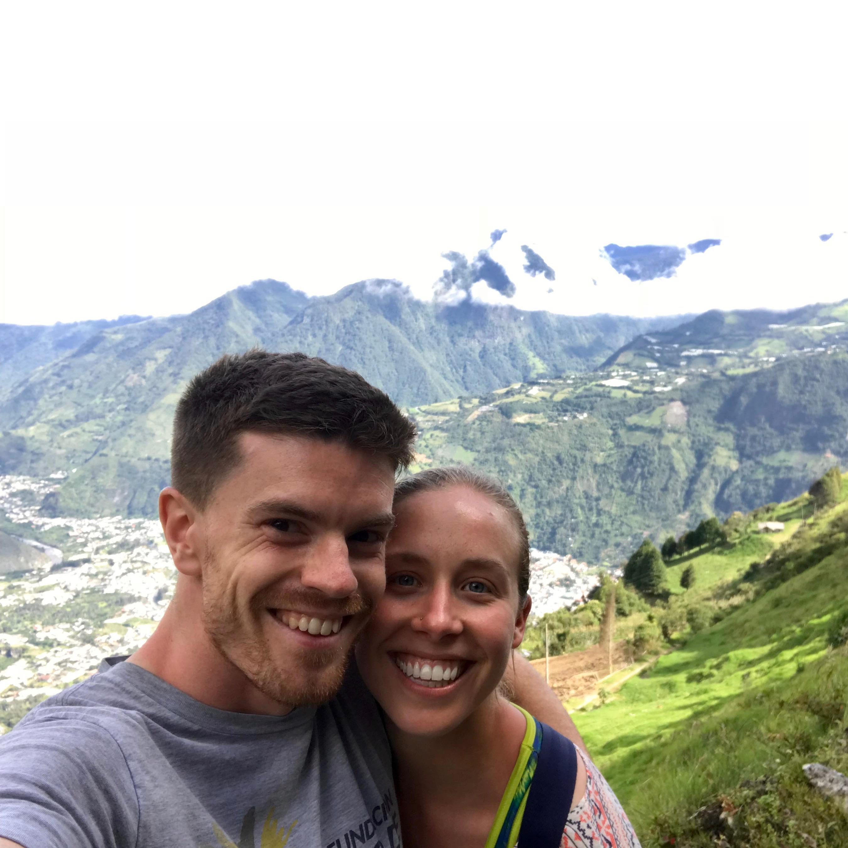 Hiking in Ecuador.