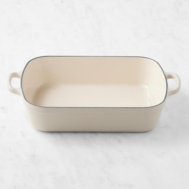 Le Creuset Signature Enameled Cast Iron Rectangular Roasting Pan, Brioche
