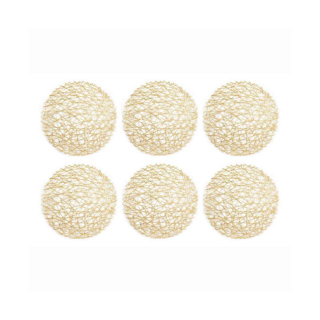Woven Paper Round Placemat, Set of 6