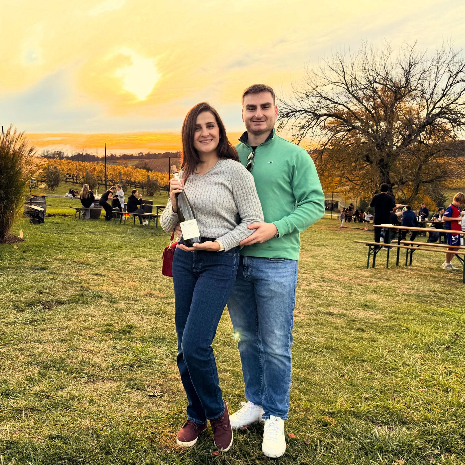Good wine, great friends and amazing sunset!