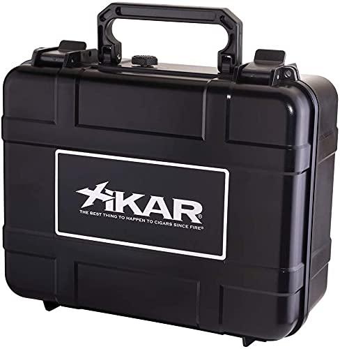 Xikar Cigar Travel Carrying Case, Holds 40 Cigars, Includes Humidifier, Watertight, Crushproof, Model 250Xi, Black