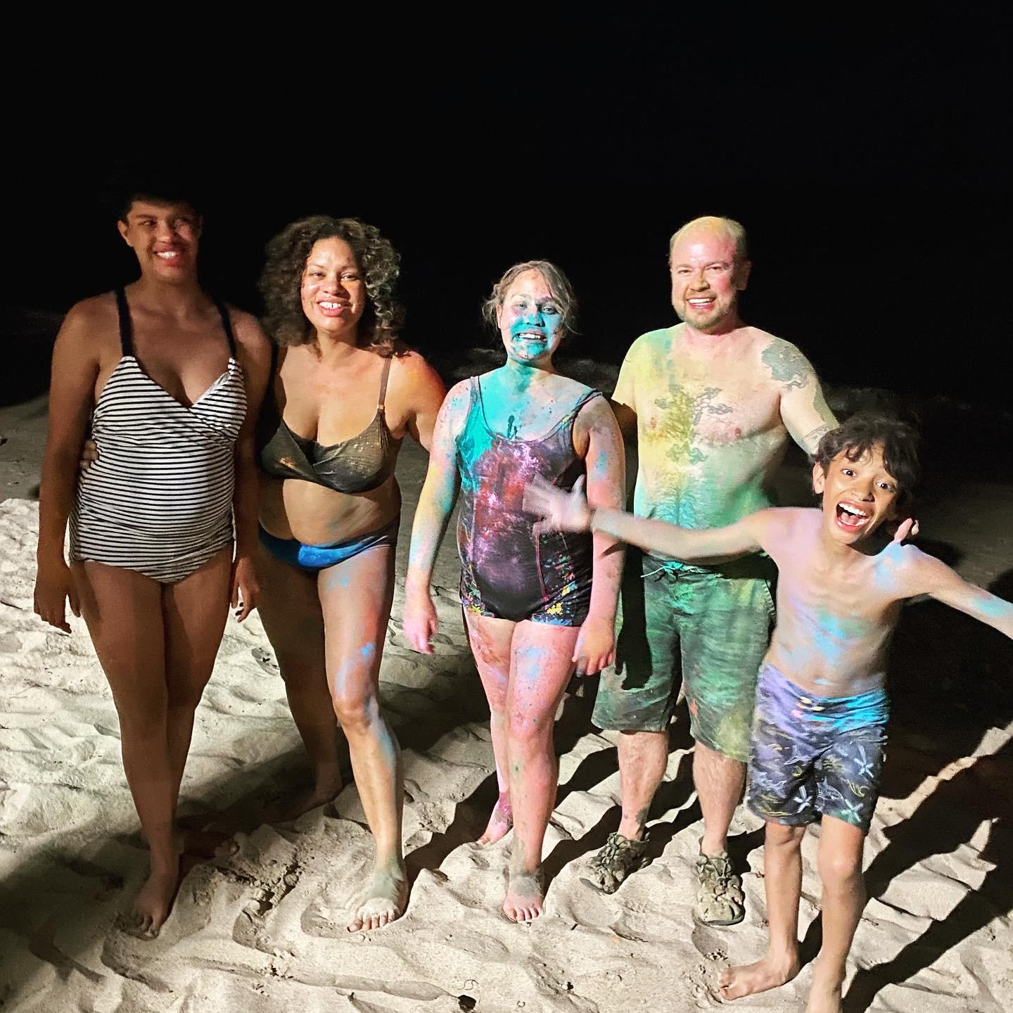Celebration with holi powder
