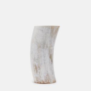 African Horn Medium Vase - White