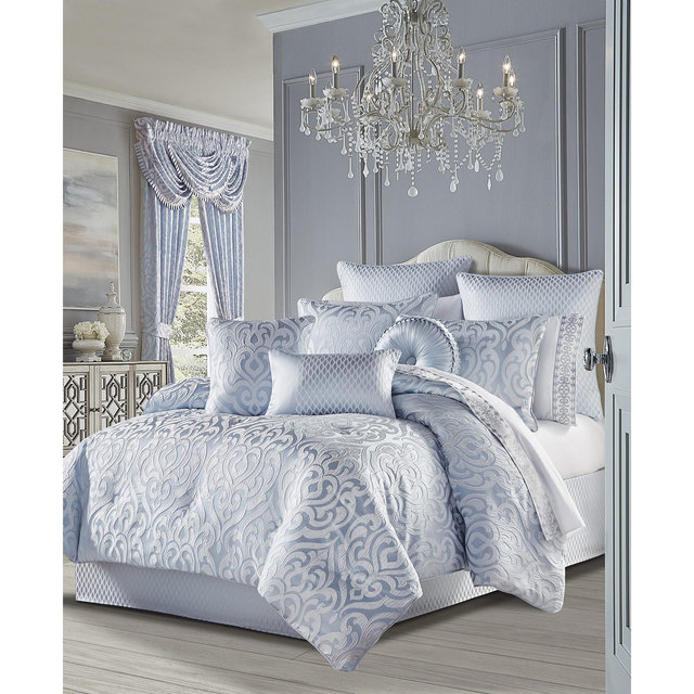 J Queen New York Astoria 4-Pc. Powder Blue Comforter Set, Queen