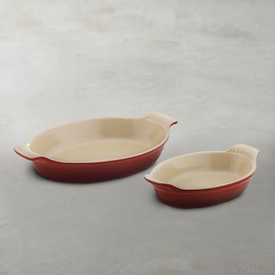 Le Creuset Heritage Stoneware Oval Gratin, Set of 2
