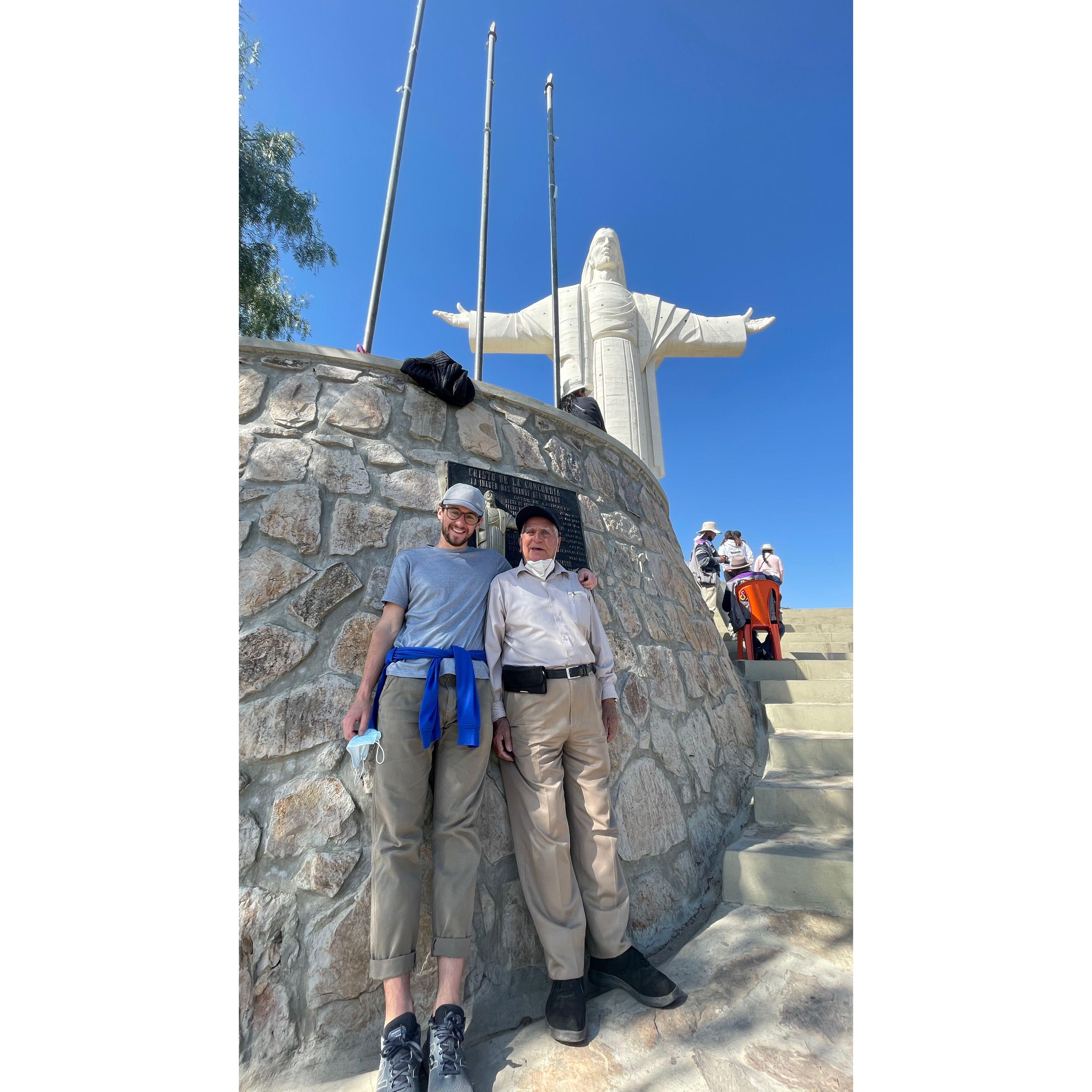 June 2022, enjoying the view below El Cristo, in Cochabamba