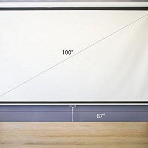 VIVO 100" Projector Screen, 100 inch Diagonal 16:9 Projection HD Manual Pull Down Home Theater VIVO (PS-M-100)
