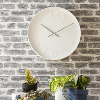 Mr. White Numbers Wall Clock