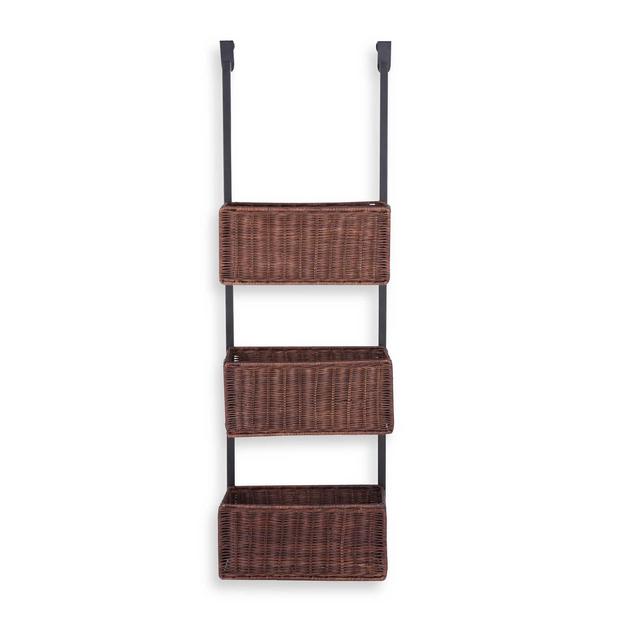 Southern Enterprises Over-The-Door 3-Tier Basket Storage