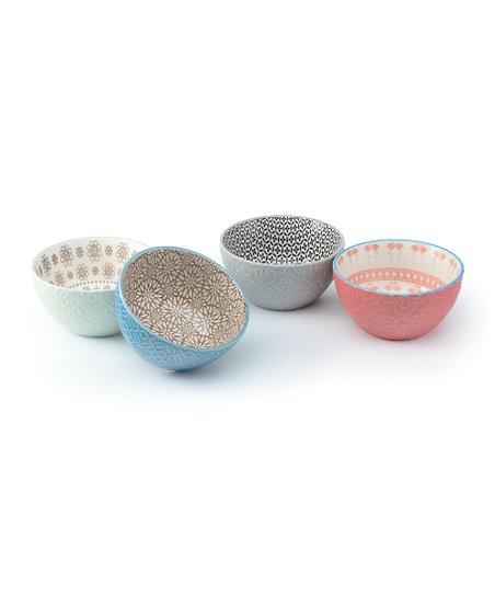 love this product        heart icon                        Pink & Blue Geometric 28-Oz. Bowls - Set of Four