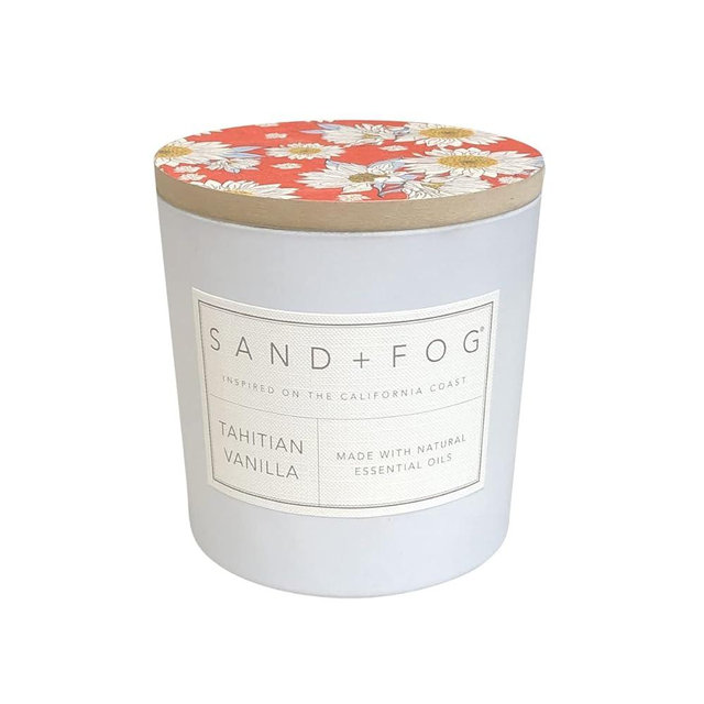 Sand + Fog Scented Candles - Tahitian Vanilla - Additional Scents and Sizes - 3 Wicks 100% Cotton Lead-Free - Luxury Air Freshening Jar Candles - Perfect Home Decor - 21 oz