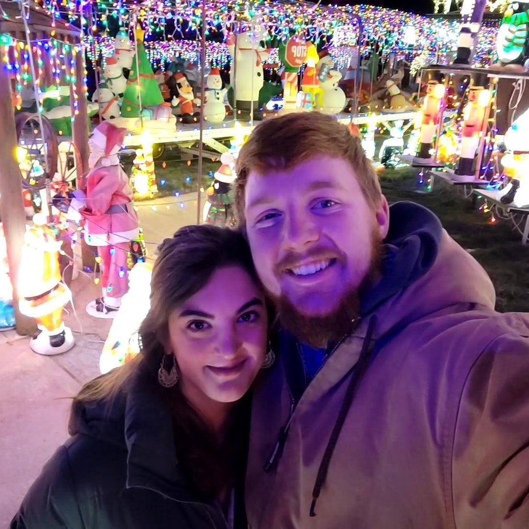 Seeing the lights at Ponca together around Christmas!