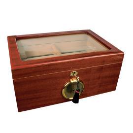 Savoy Mahogany Glass Top Humidor *Medium Size*