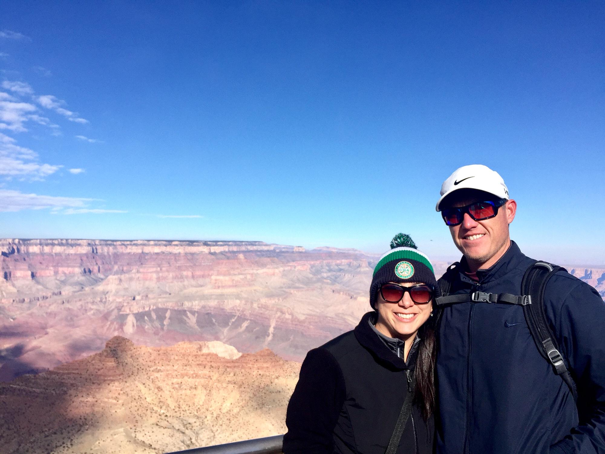 Taking in the beauty of The Grand Canyon.