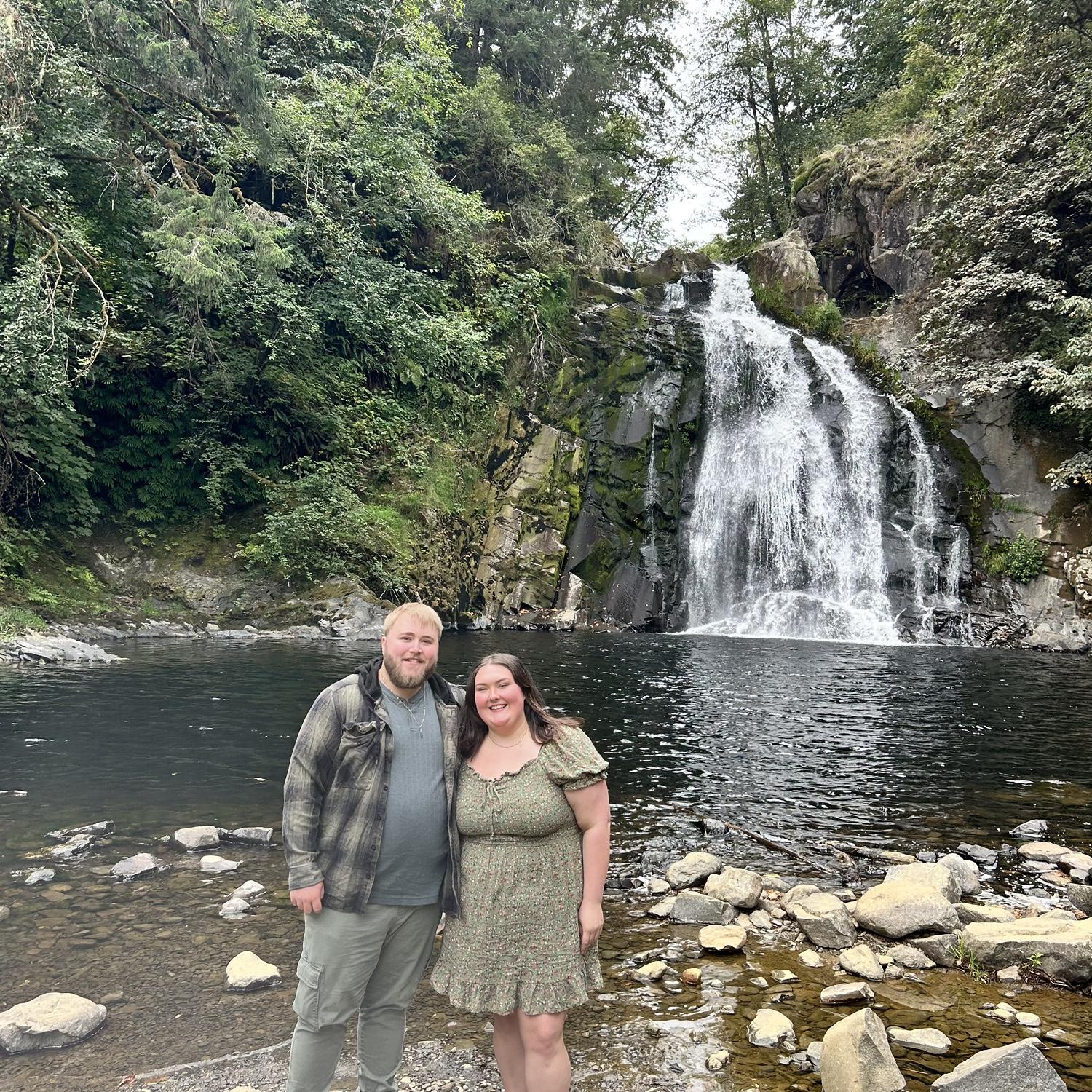 A kind man took this picture of us before Seth proposed.