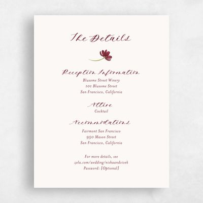 Beige Floral Wedding Enclosure - Monaco