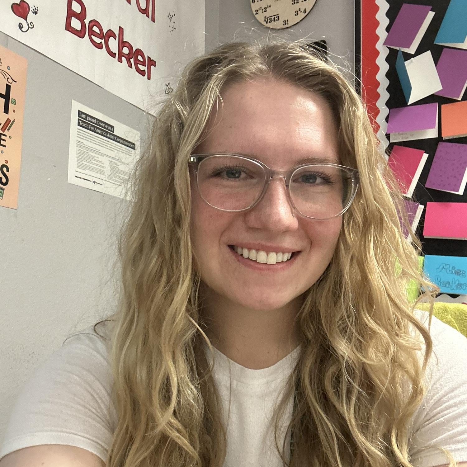 First day of 23-24 school year! Madi is teaching Algebra 3-4 to juniors at Central High School.