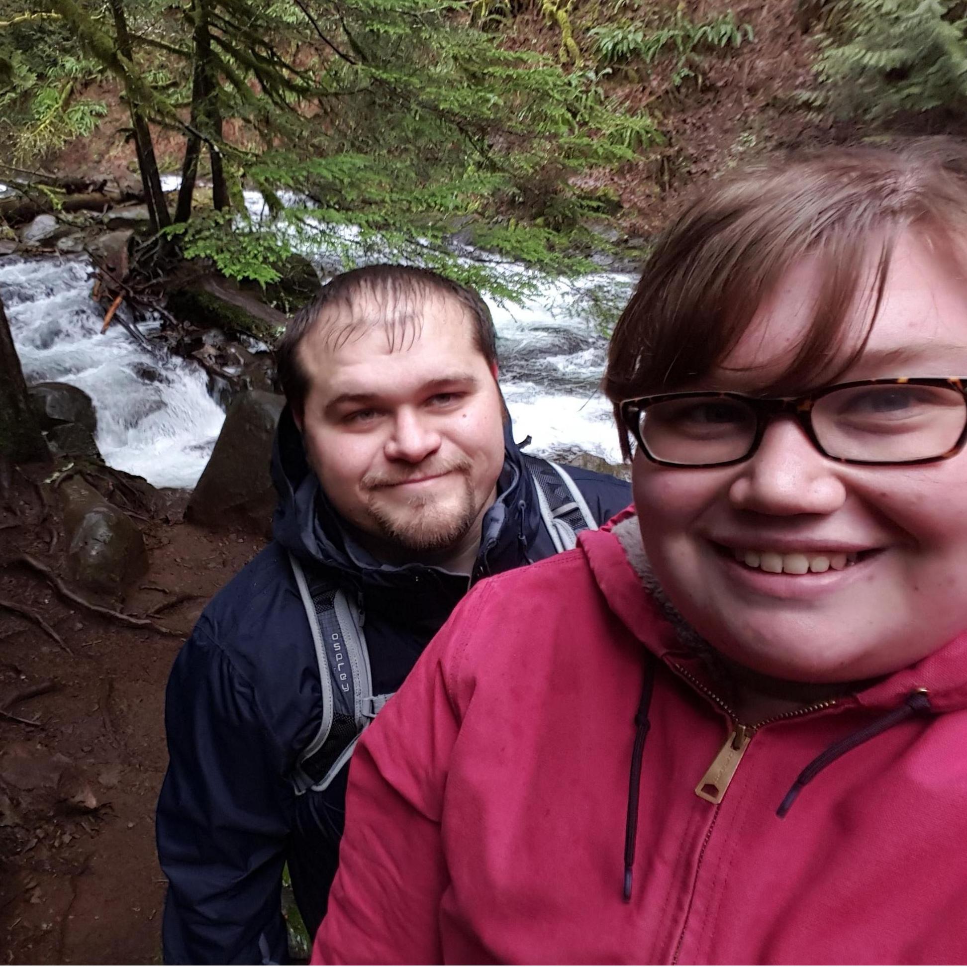 Hiking at Multnomah Falls