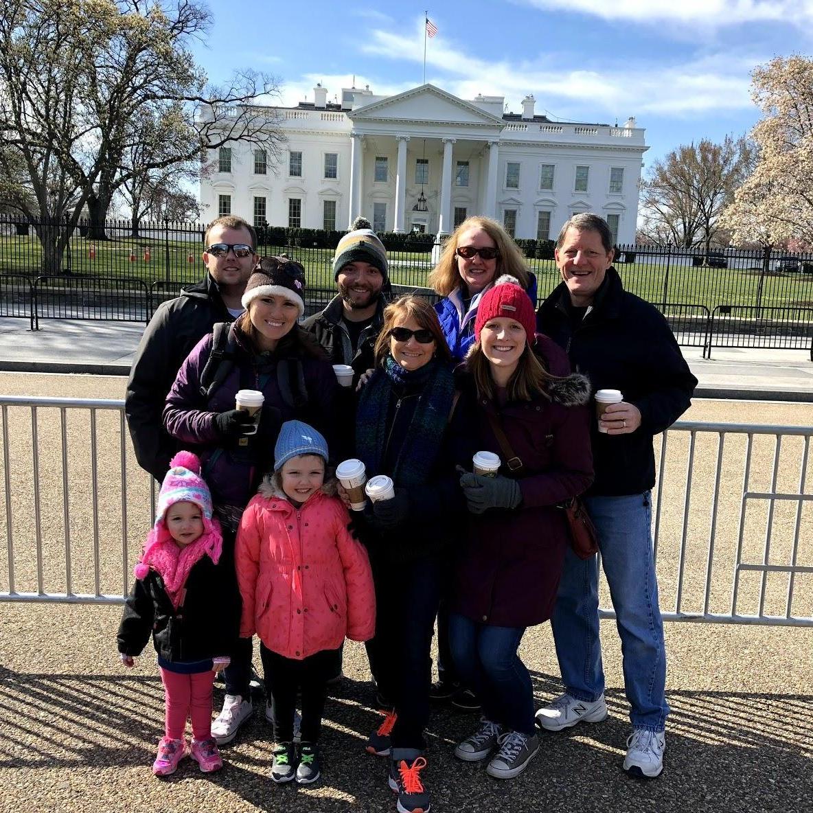 A family gathering in Washington, D.C. to join the March for Our Lives.