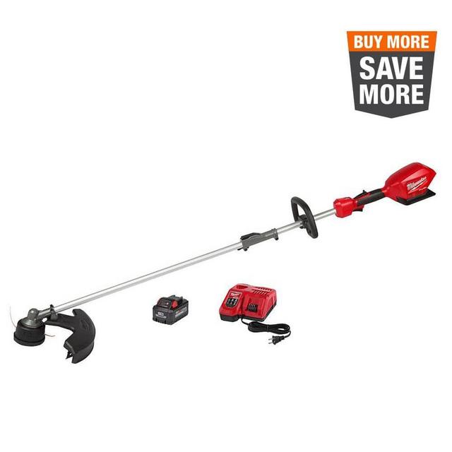 M18 FUEL 18V Lithium-Ion Brushless Cordless String Trimmer with QUIK-LOK Attachment Capability and 8.0 Ah Battery