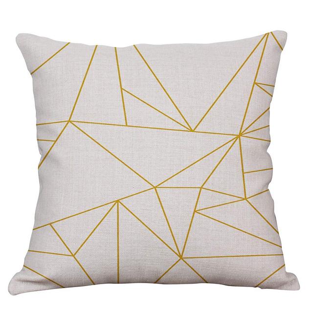 YeeJu Geometric Decorative Throw Pillow Covers Cotton Linen Square Cushion Covers Outdoor Couch Sofa Home Pillow Covers 18x18 Inch