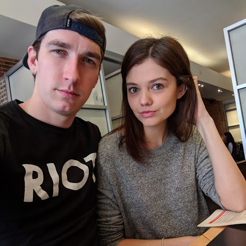 At Jovanna's favorite sushi spot in Boulder, CO! The fierce looks say it all! ;)