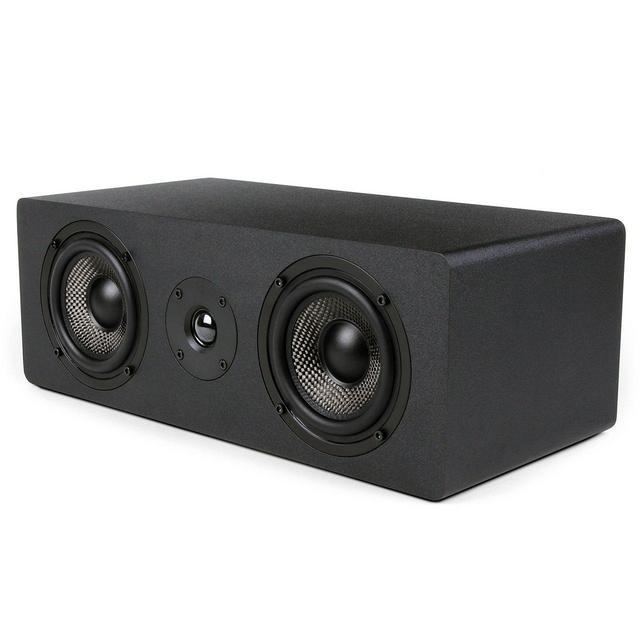 Micca MB42X-C Center Channel Speaker With Dual 4-Inch Carbon Fiber Woofer and Silk Dome Tweeter (Black, Each)