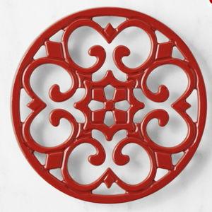 Round Trivet, red
