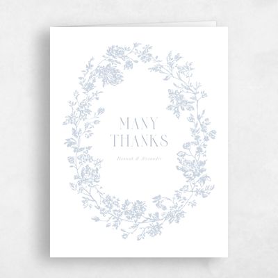 Sweet Blue Wedding Thank You - Treviso Portrait