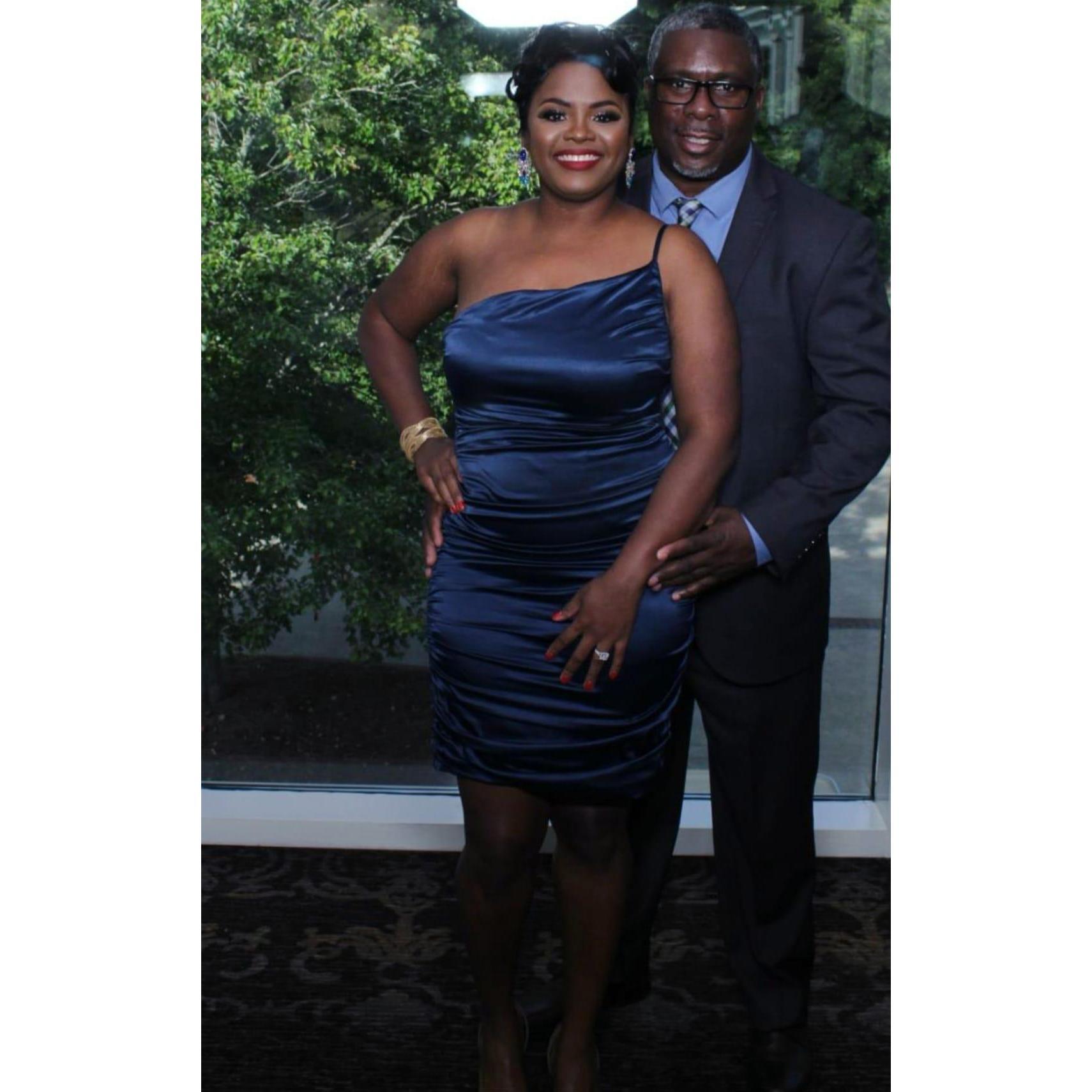 Tiffany and Russell at a wedding Fall 2021